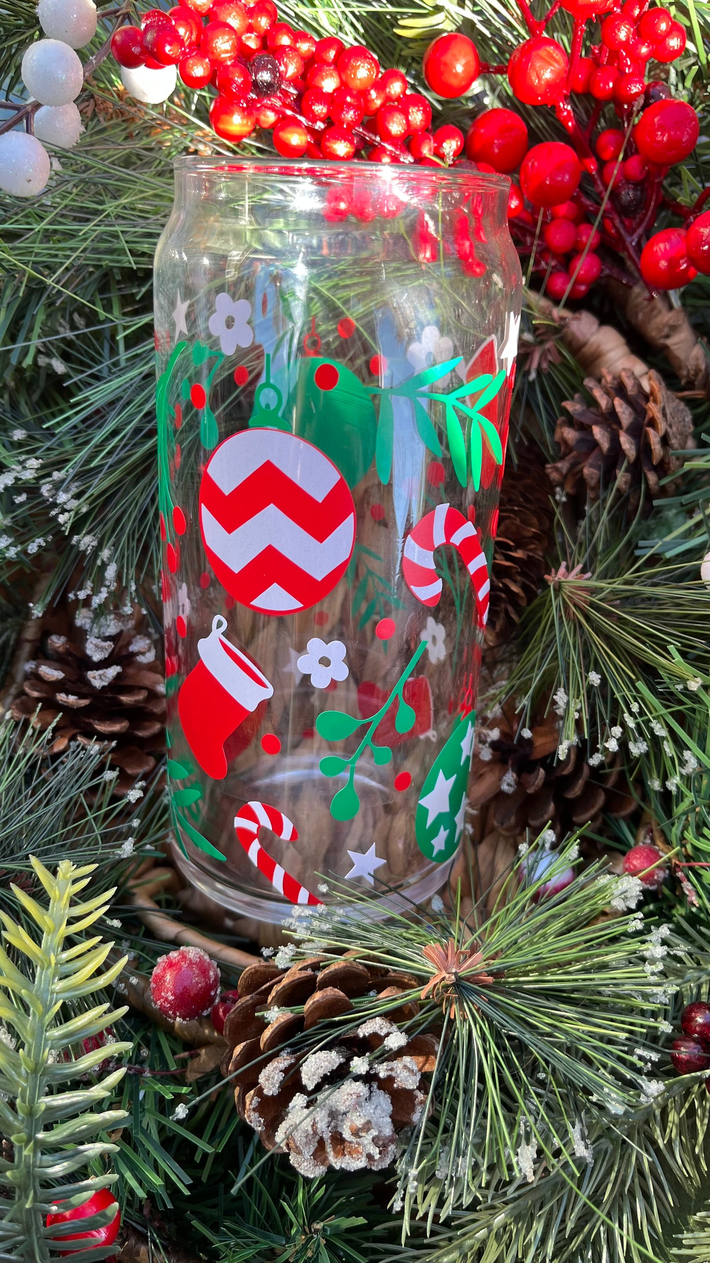 Festive Christmas glass