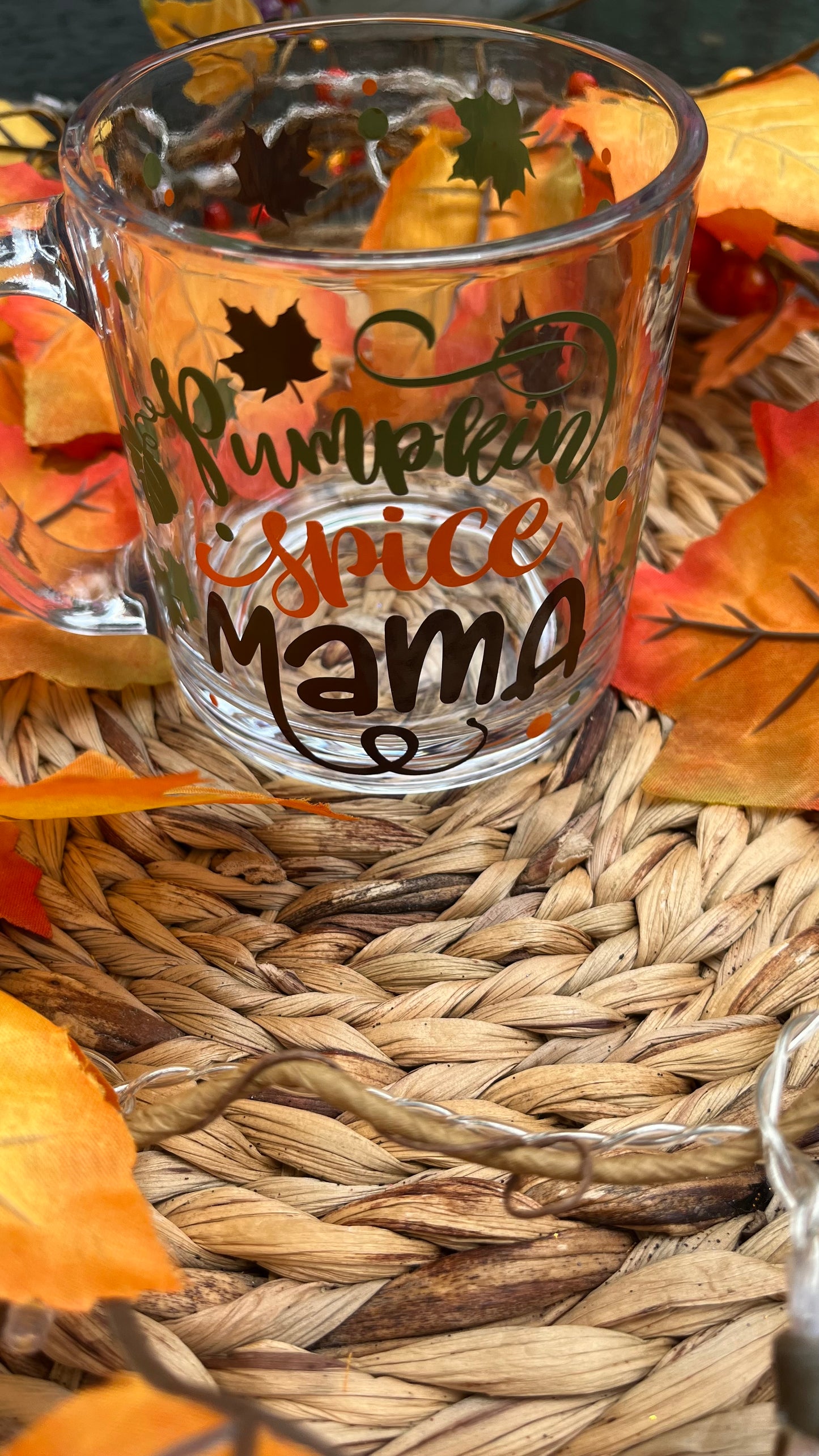 Pumpkin spice mama glass mug