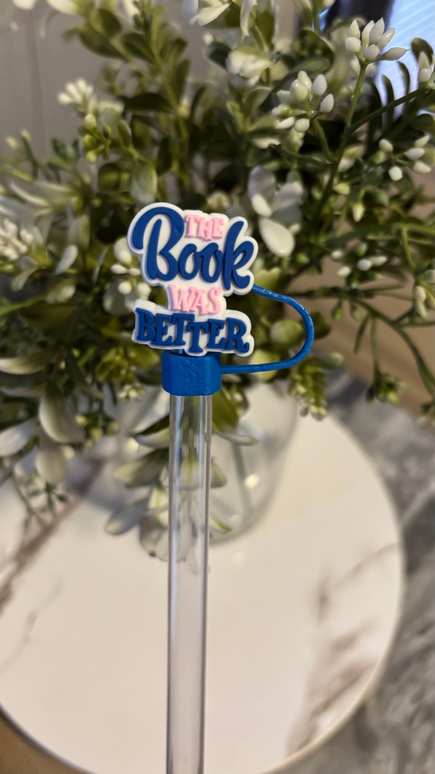 Bookish straw toppers