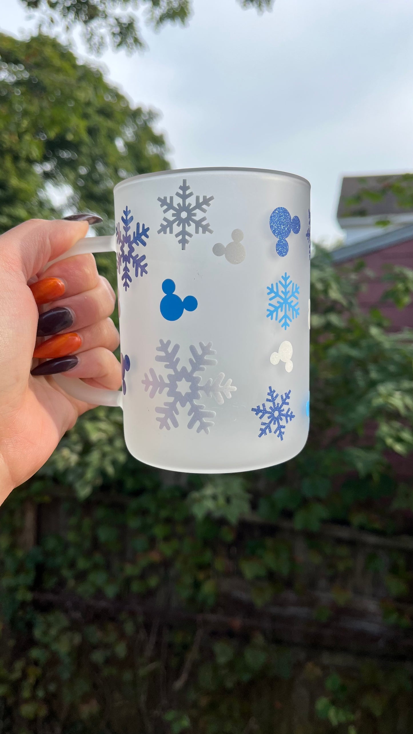 Mickey Let it snow frosted mug