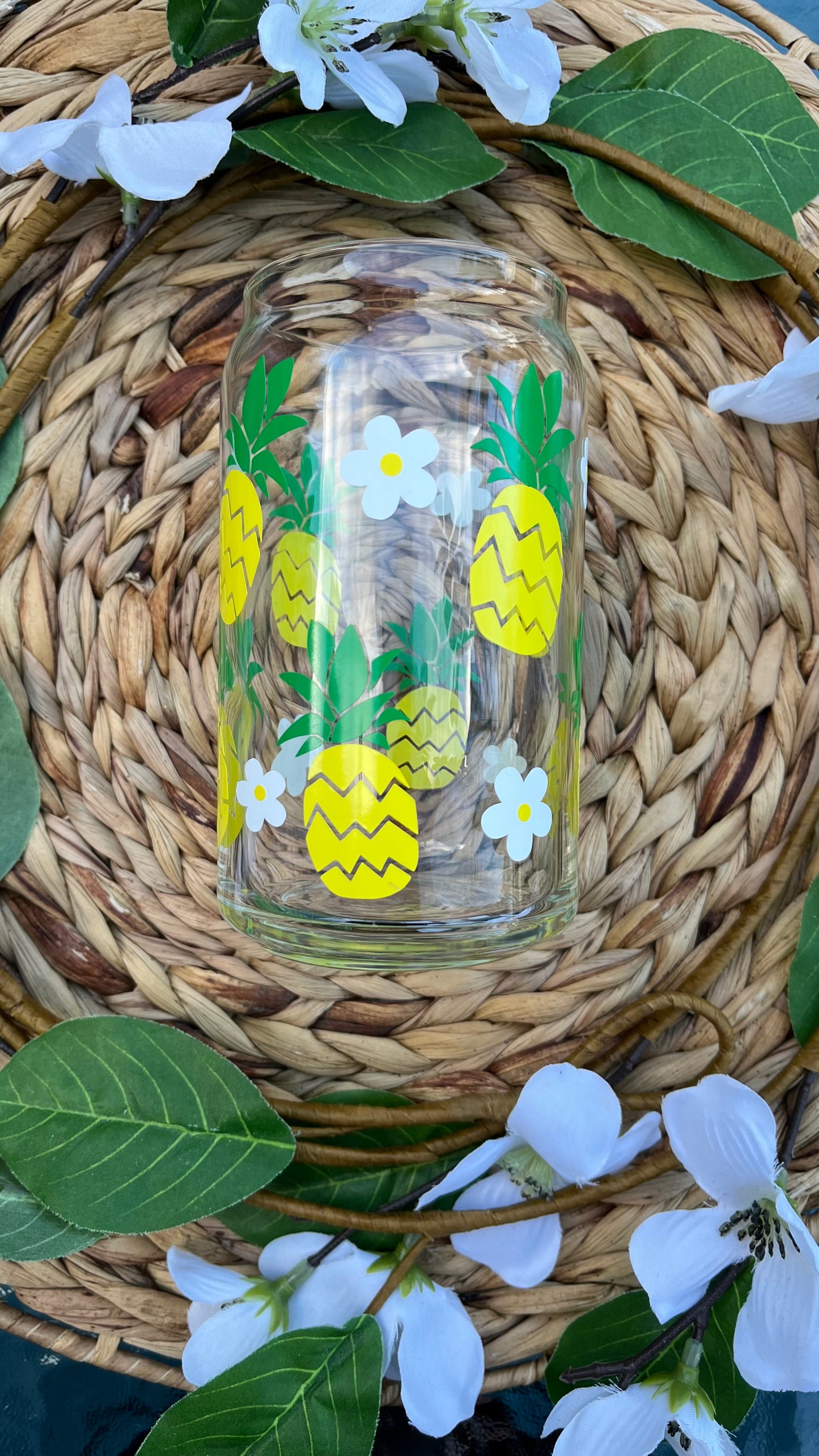 Pineapple glass cup