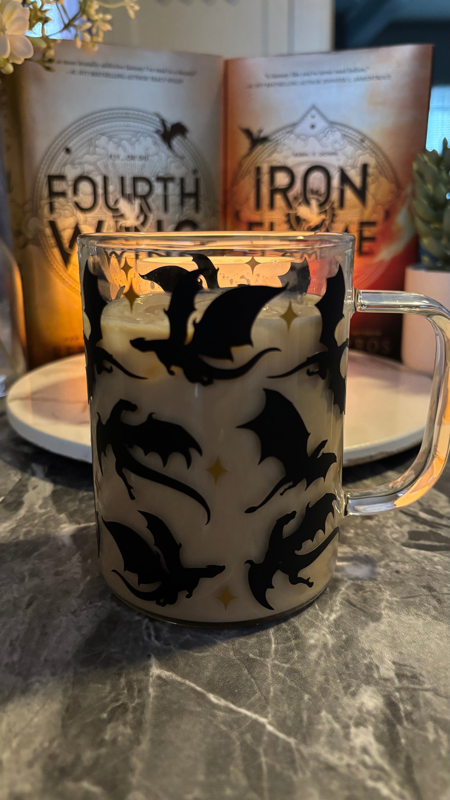 Dragon glass mug