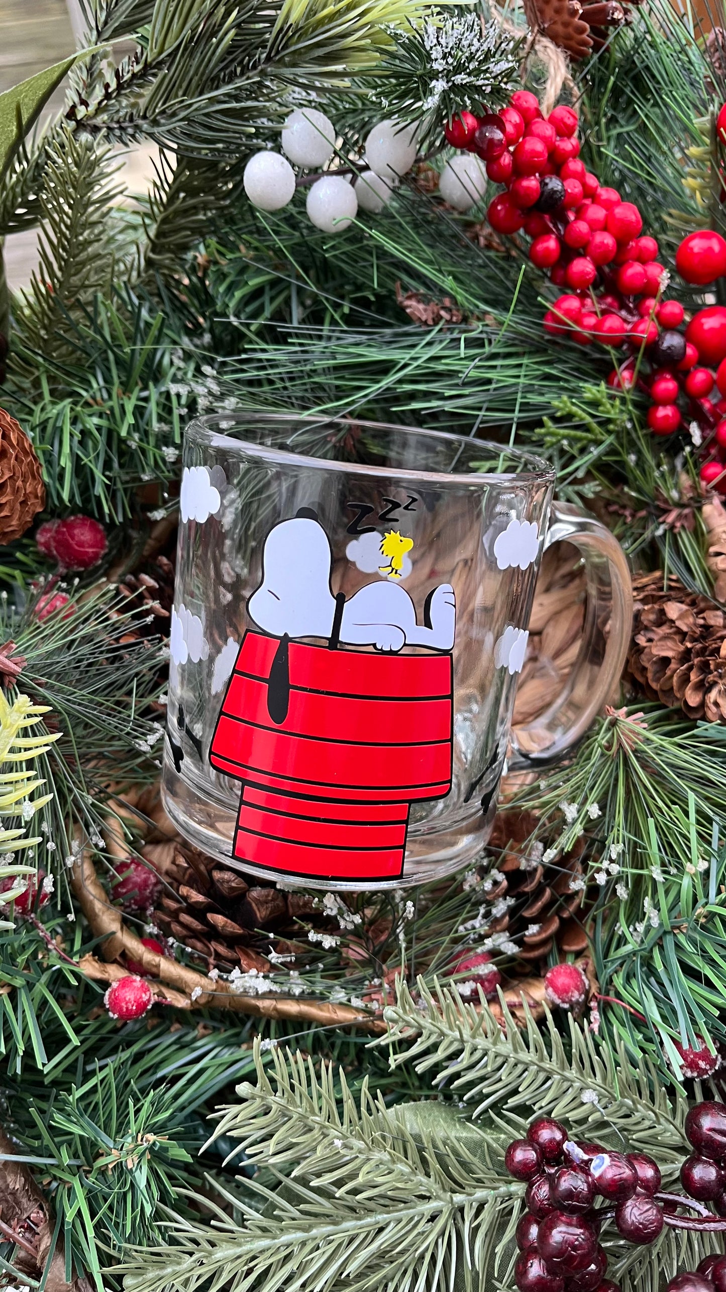 Snoopy glass mug