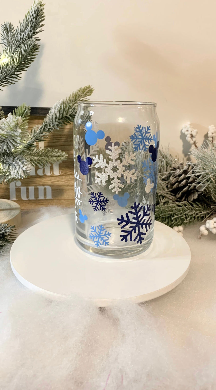 Let it snow glass cup