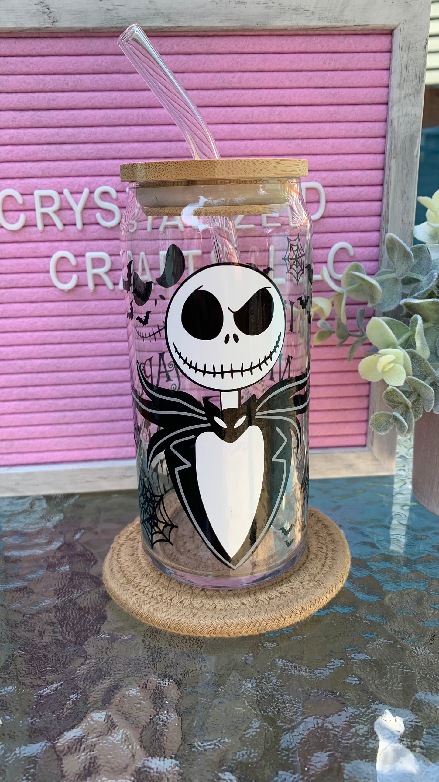 Jack skellington  glass