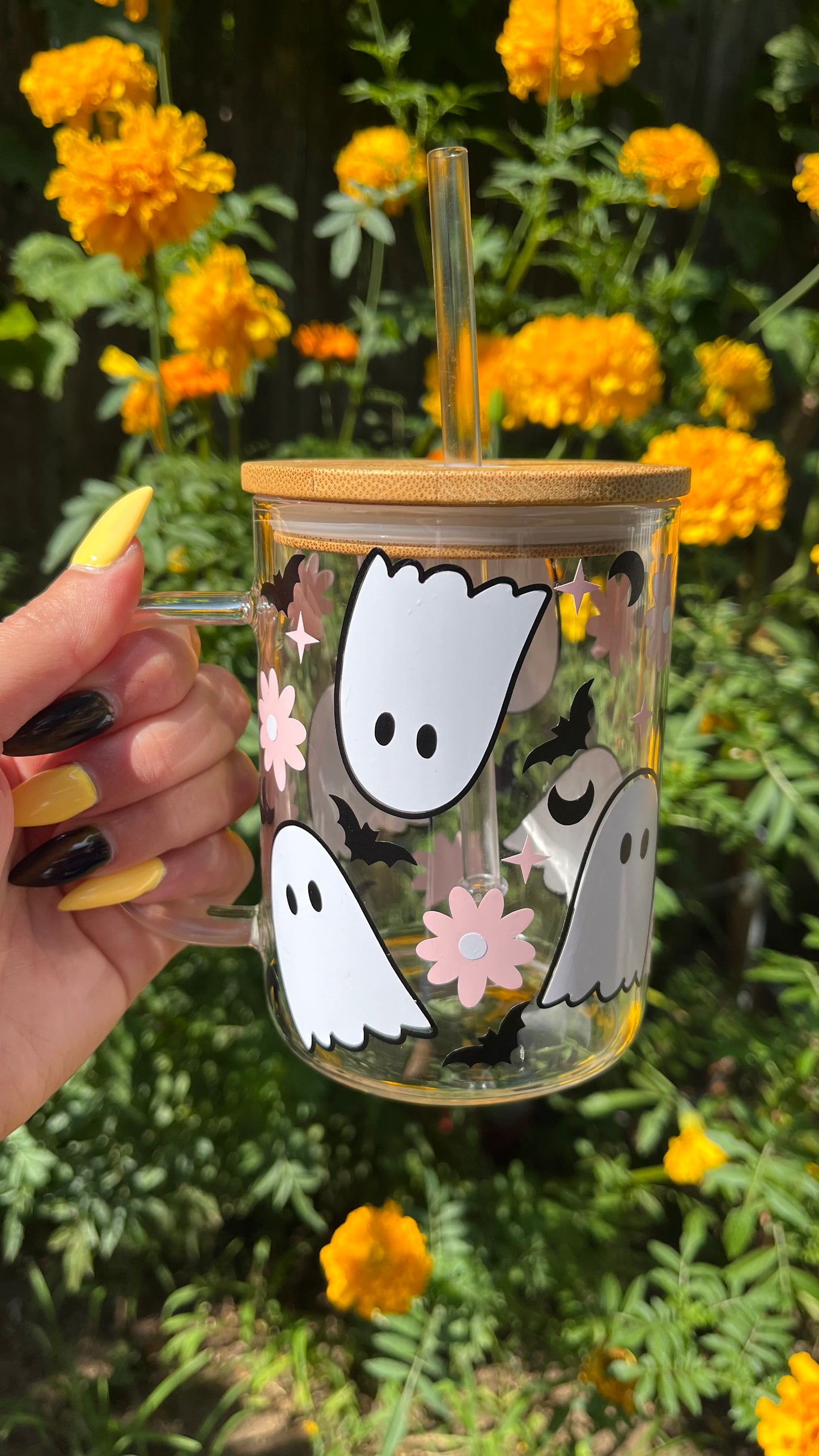 ghosties glass mug