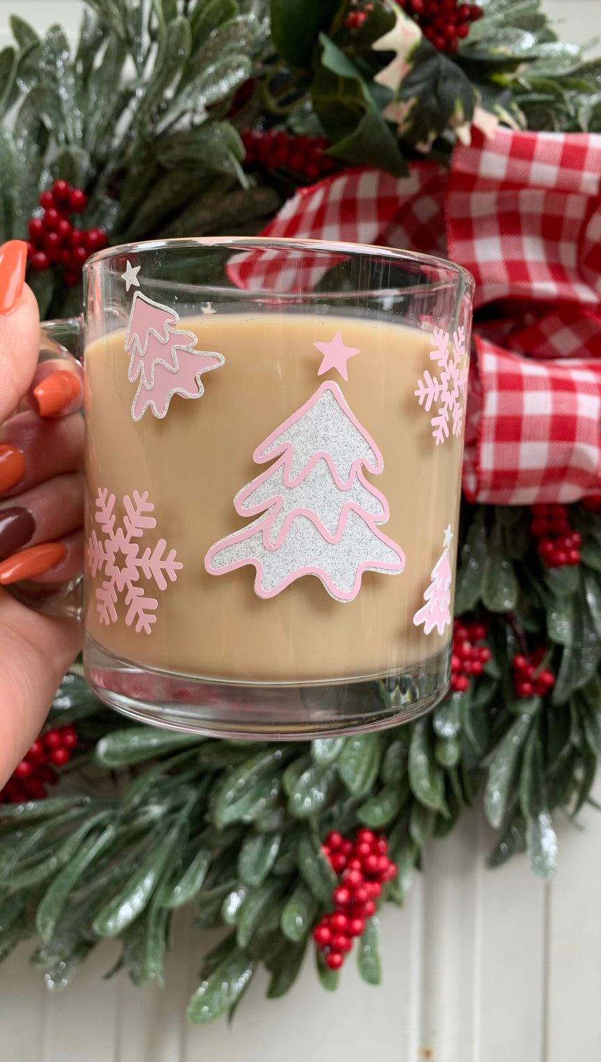 Pink Christmas mug