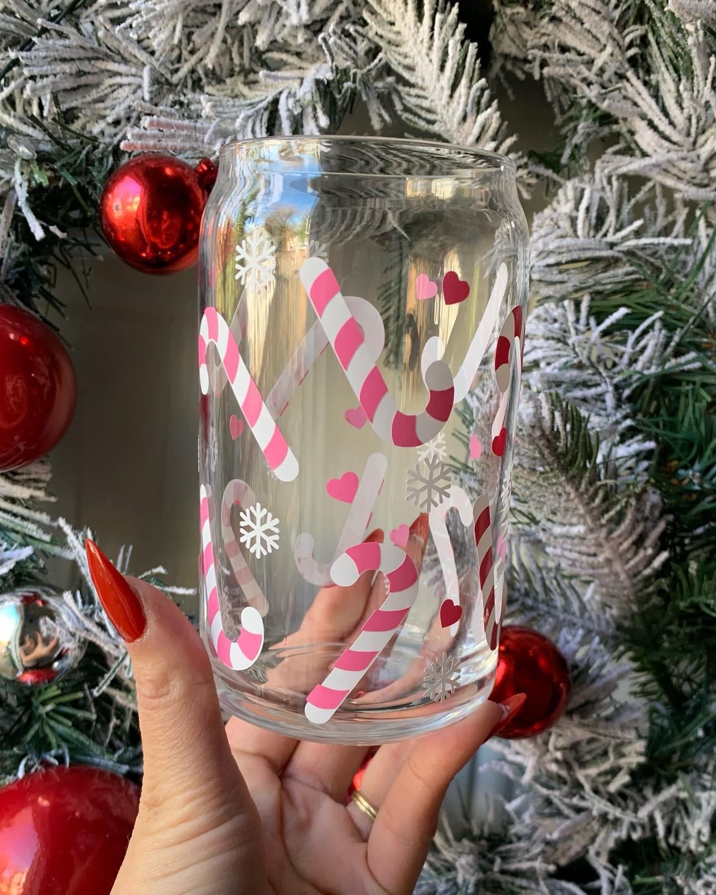 Candy cane glass