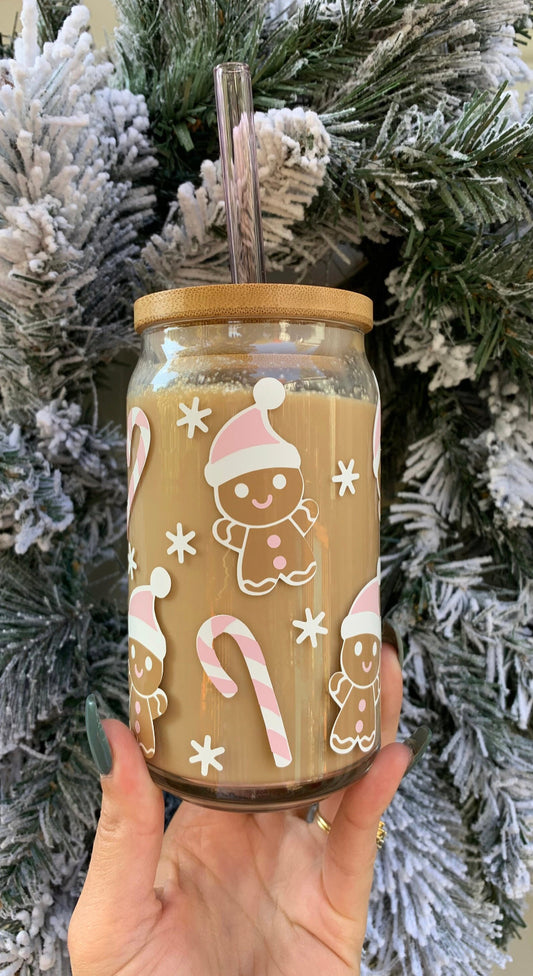 Cute gingerbread glass