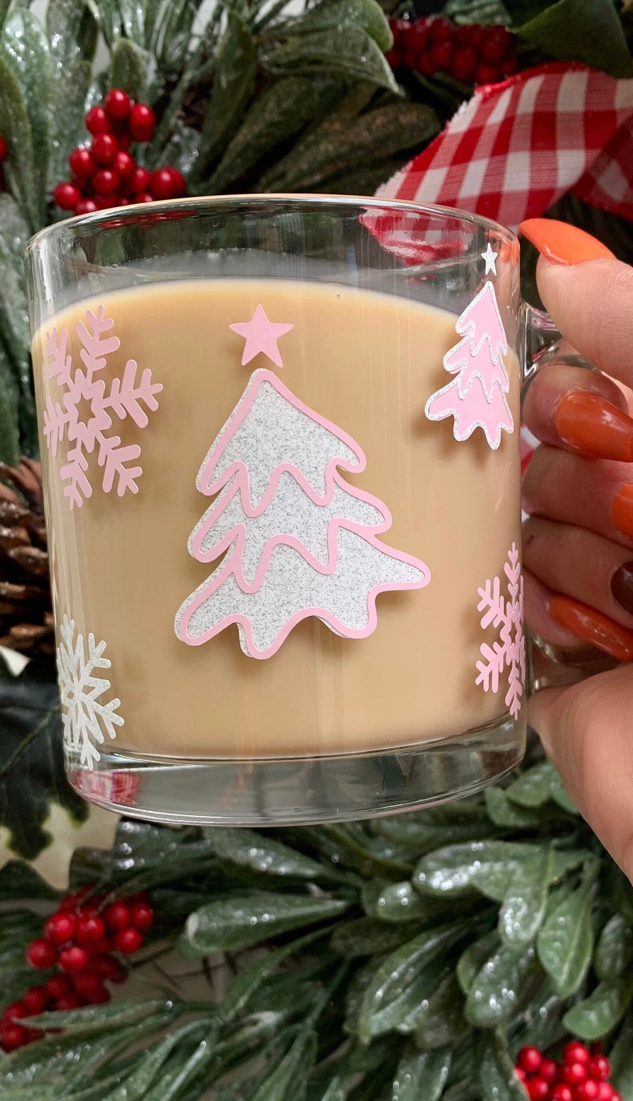 Pink Christmas mug