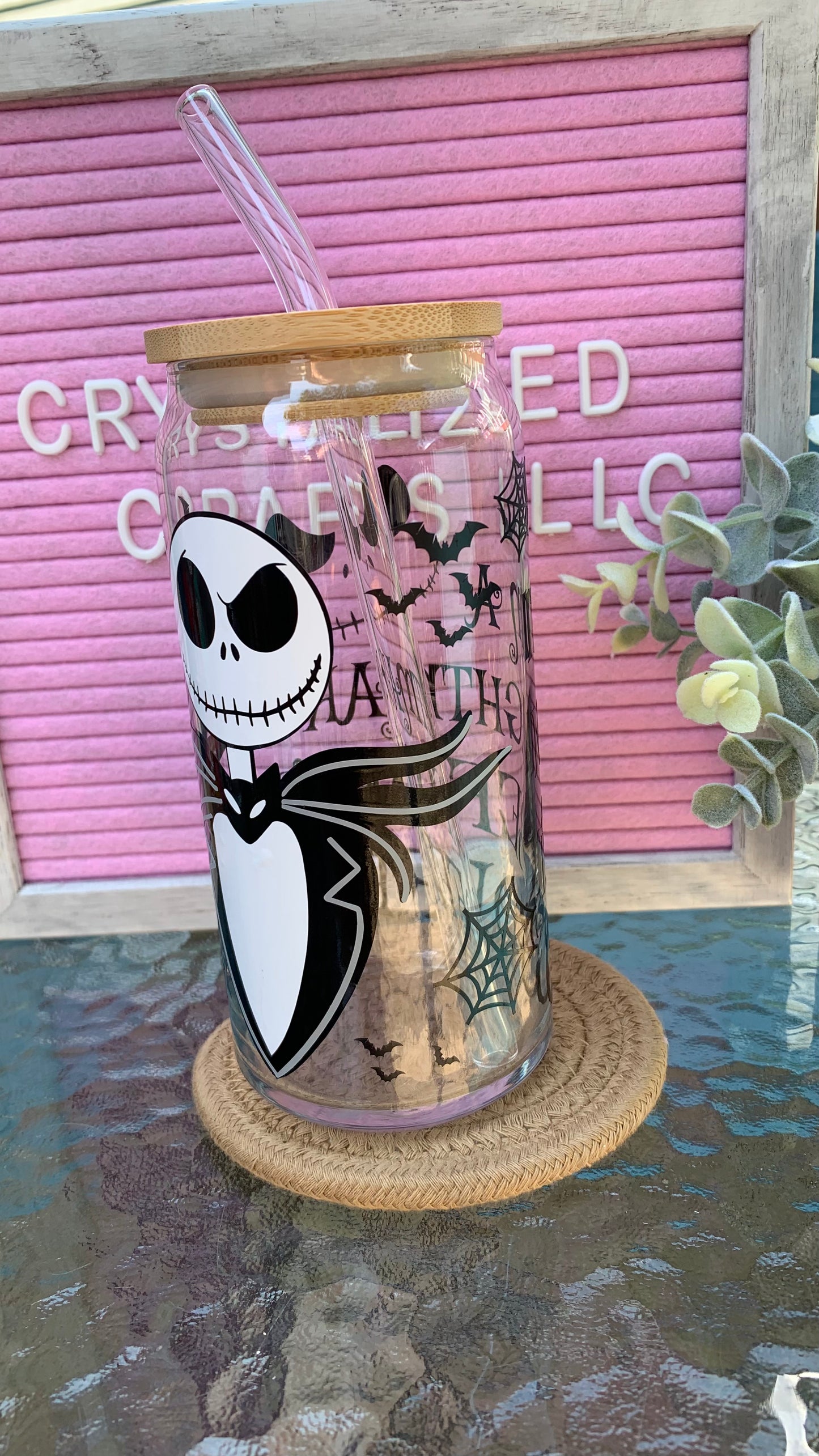 Jack skellington  glass