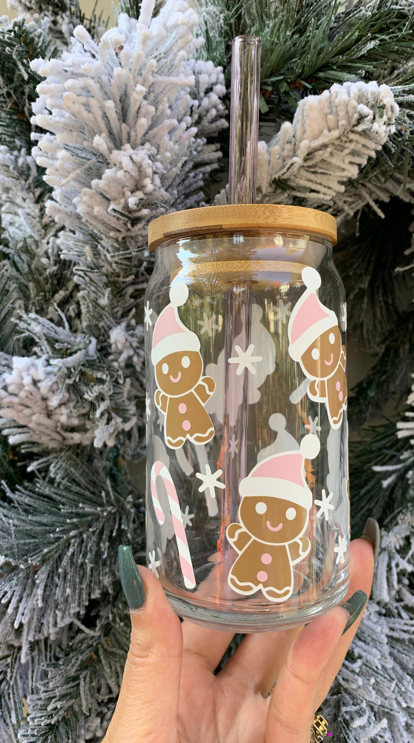 Cute gingerbread glass