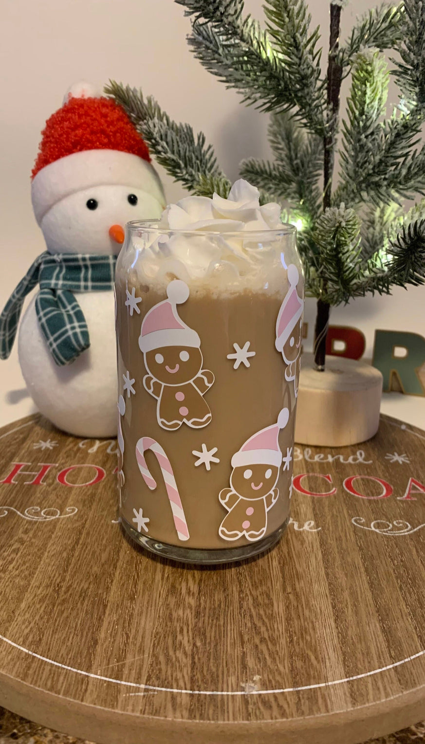 Cute gingerbread glass