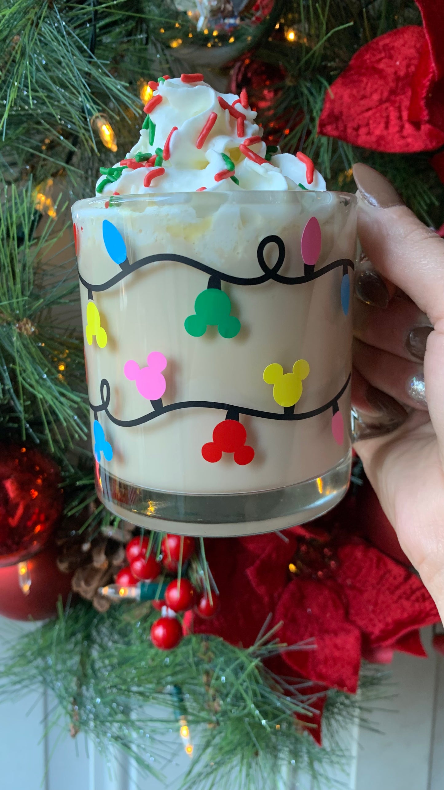 Mickey Christmas lights mug