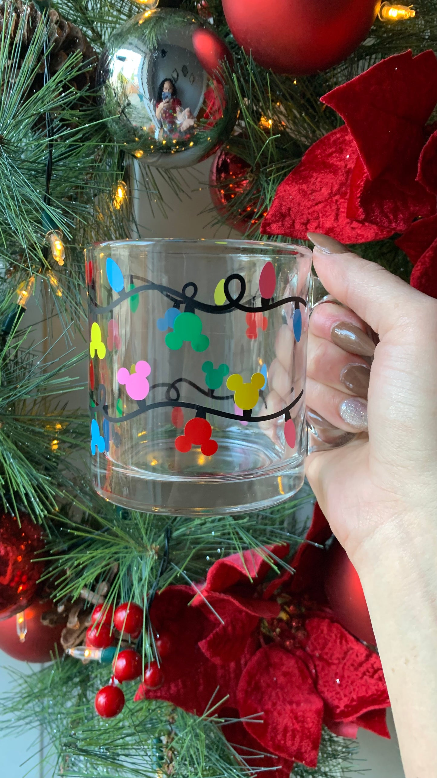 Mickey Christmas lights mug