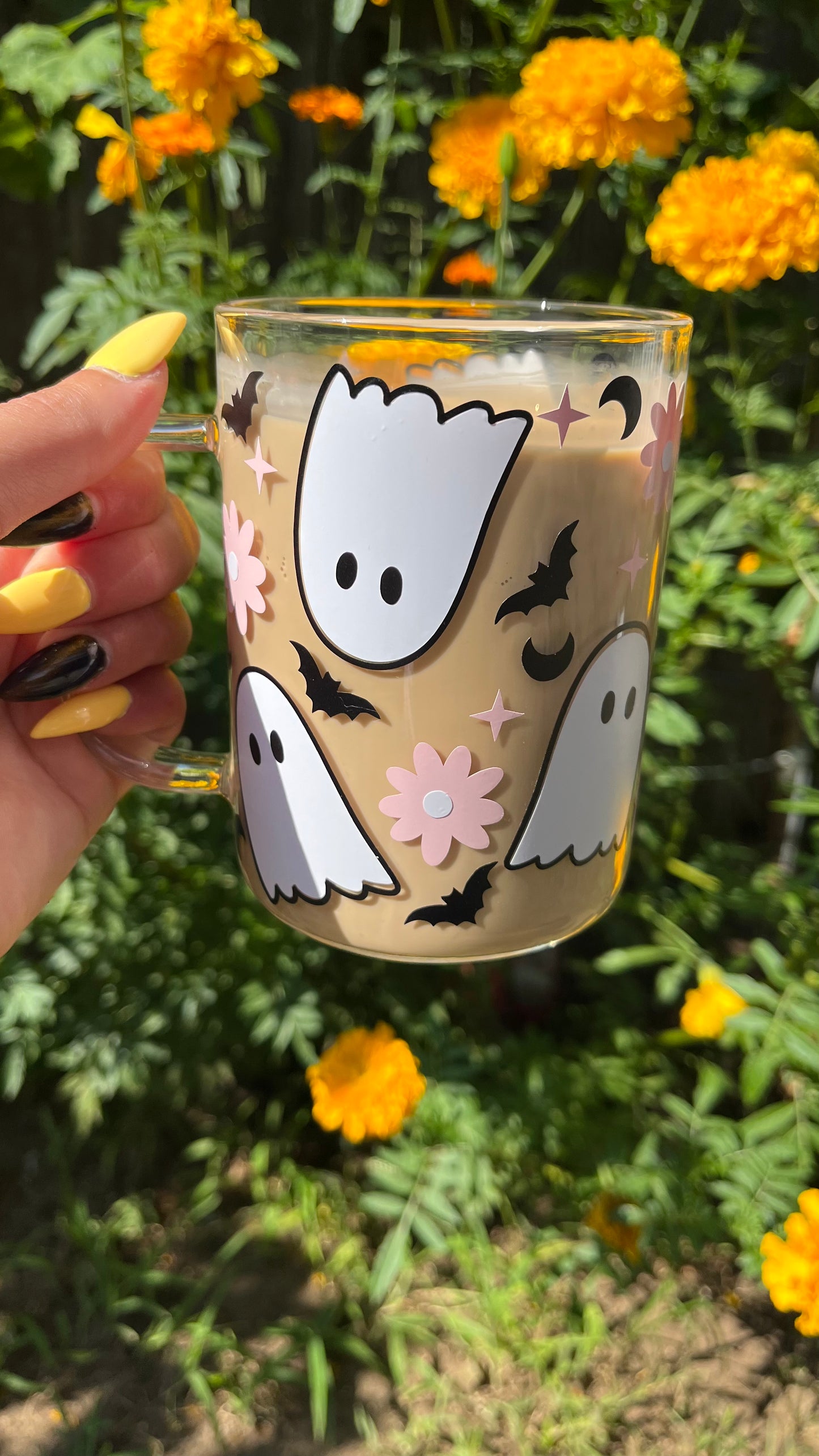 ghosties glass mug