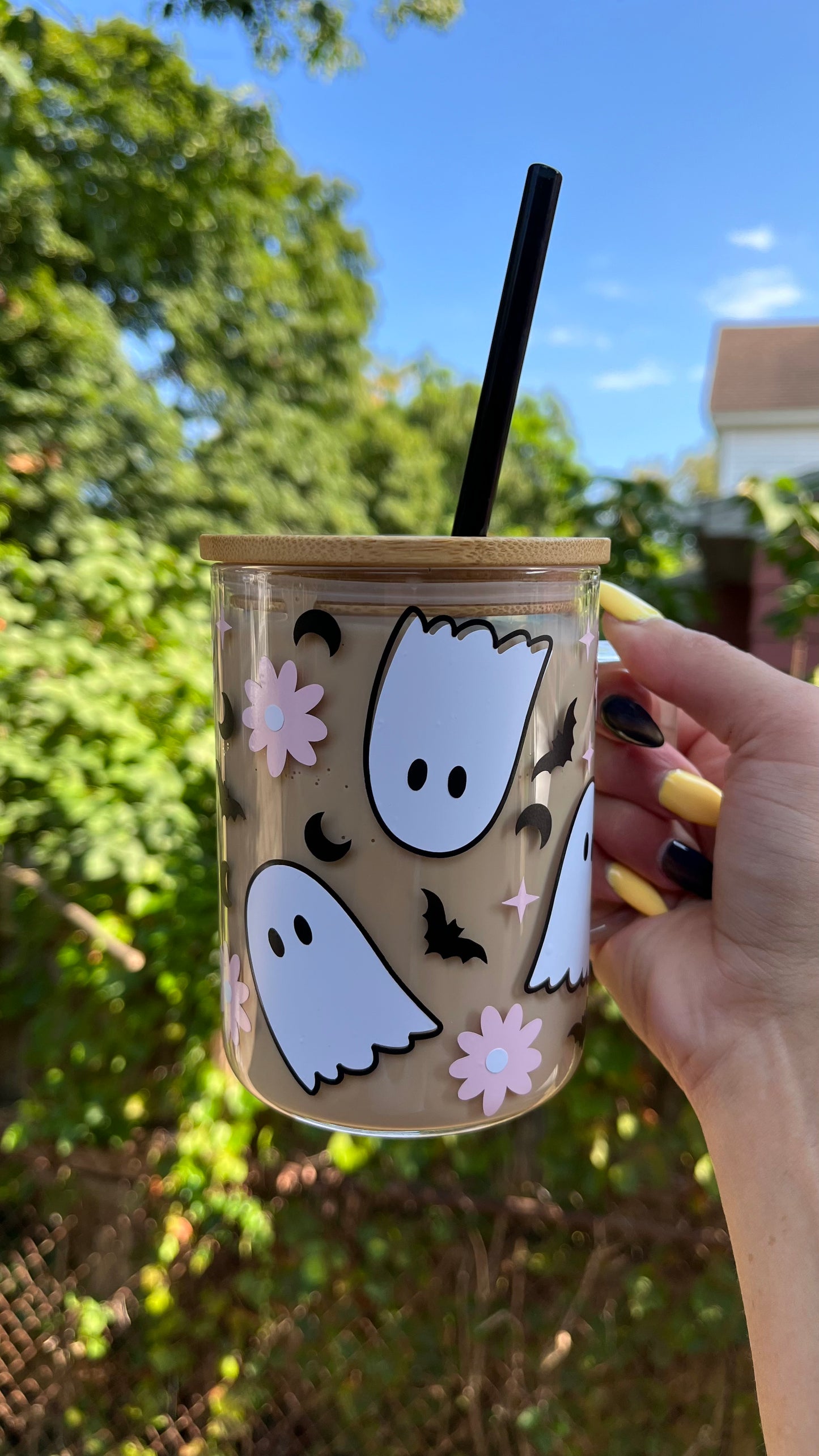 ghosties glass mug