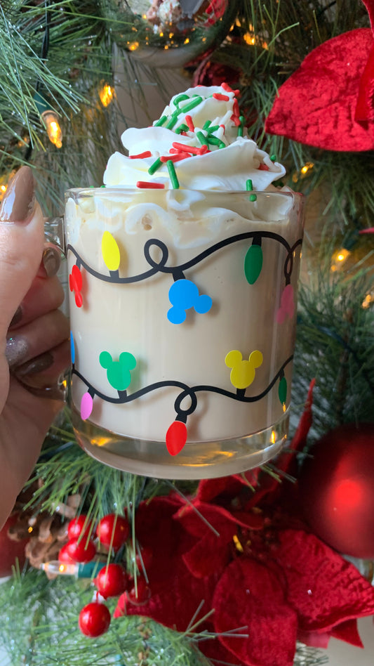 Mickey Christmas lights mug