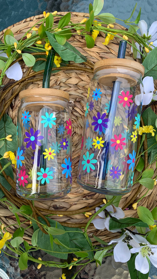 Spring flowers glass