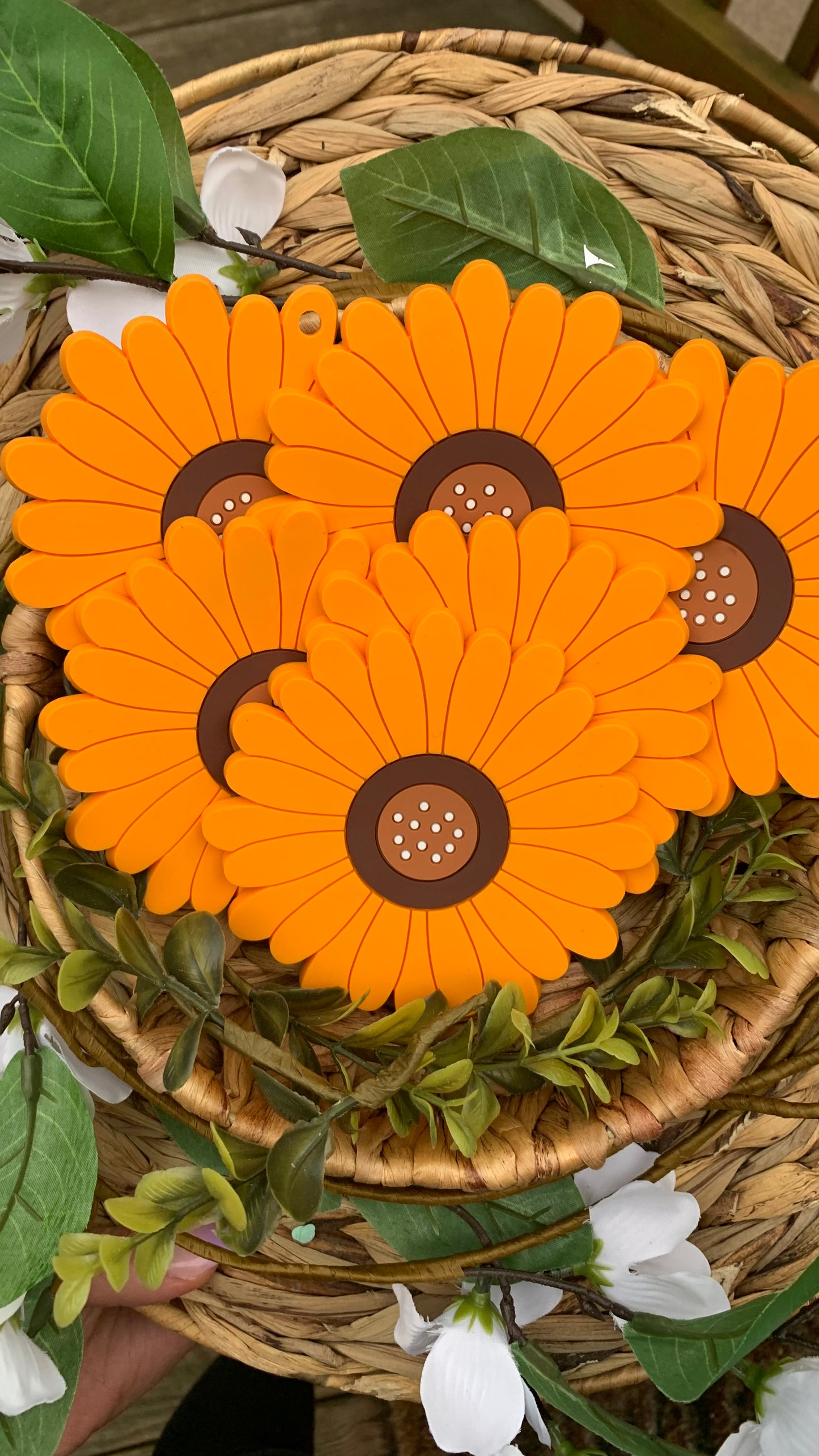 Sunflower cup coaster