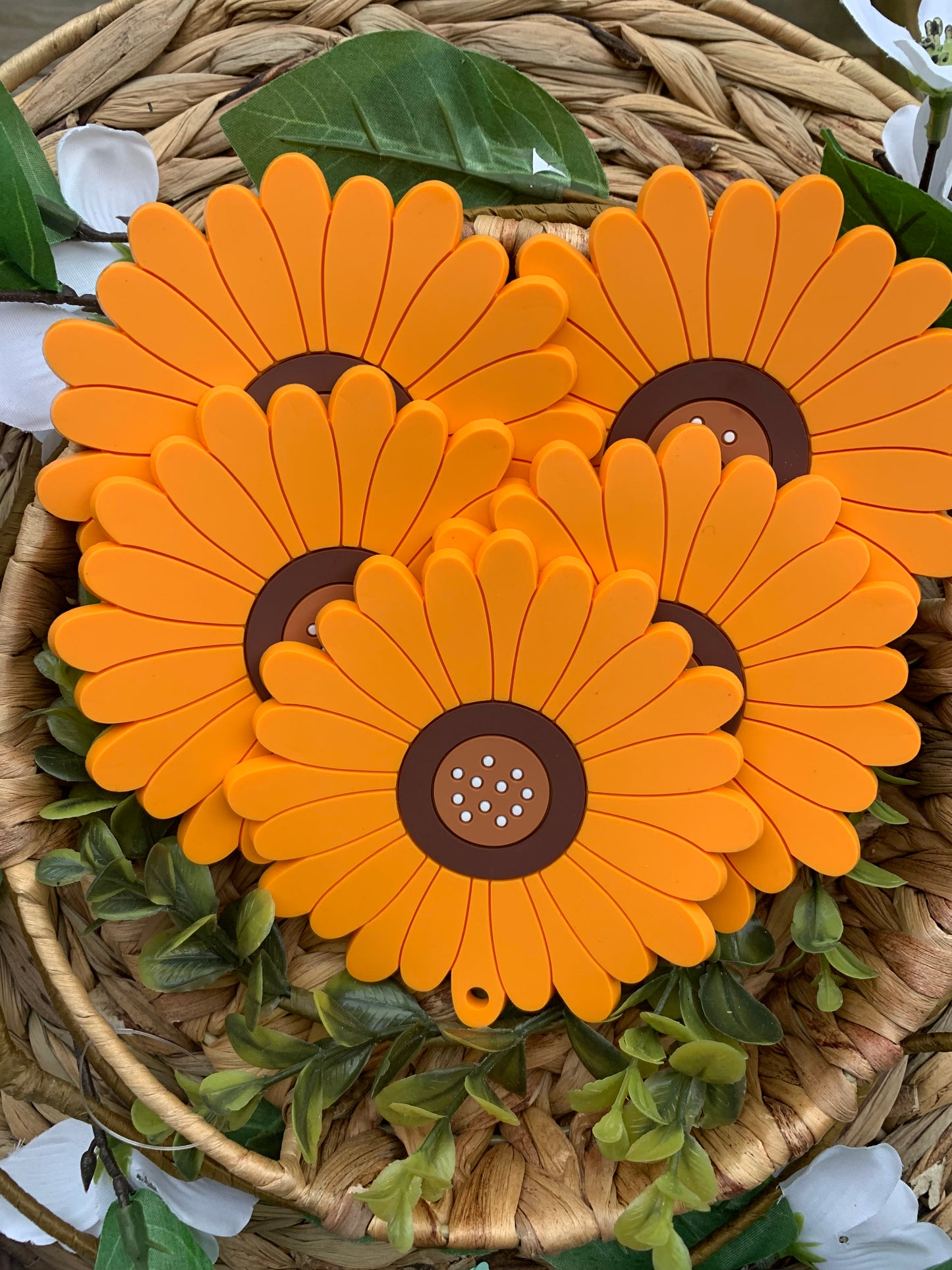 Sunflower cup coaster