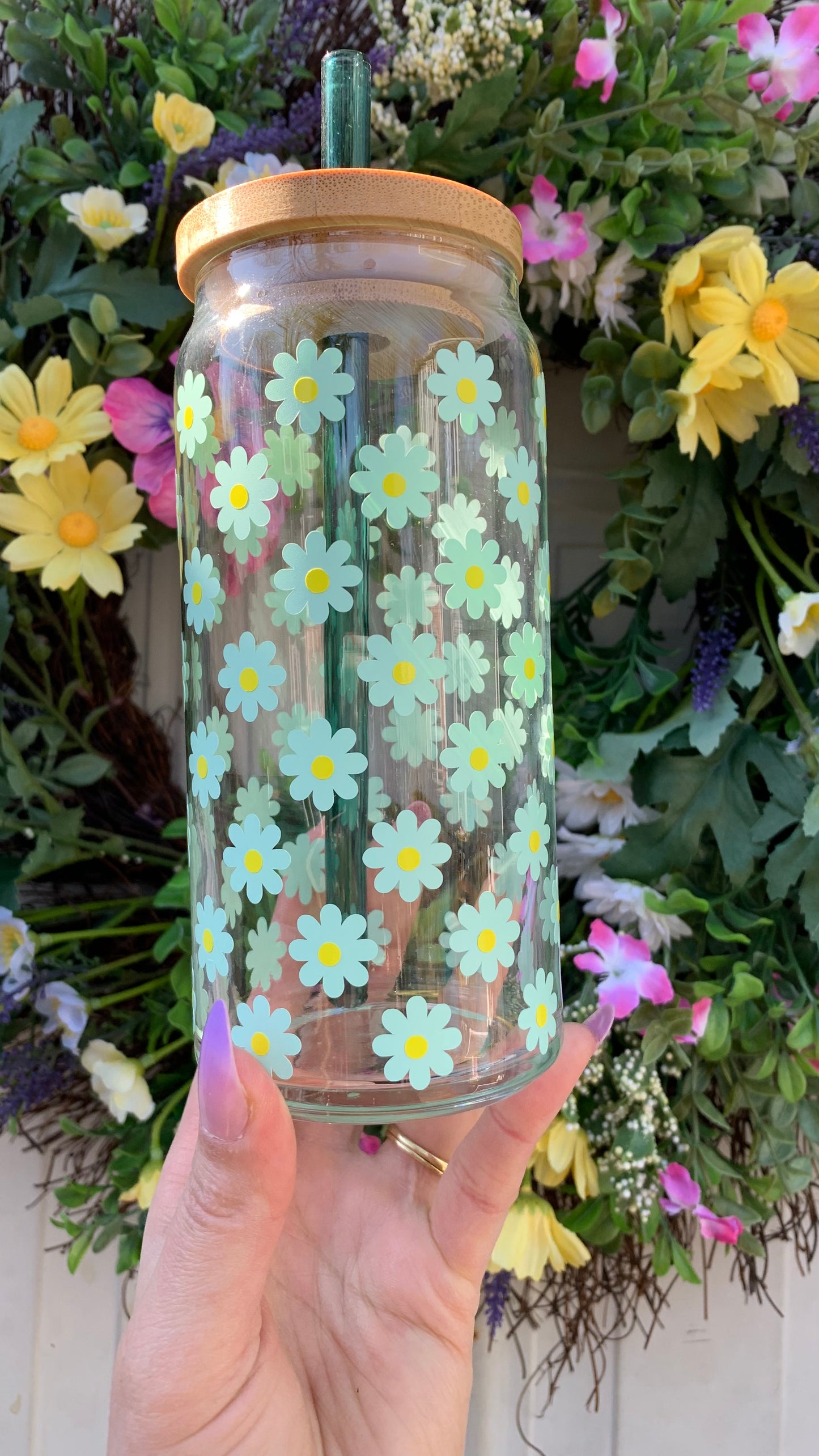 Daisies glass