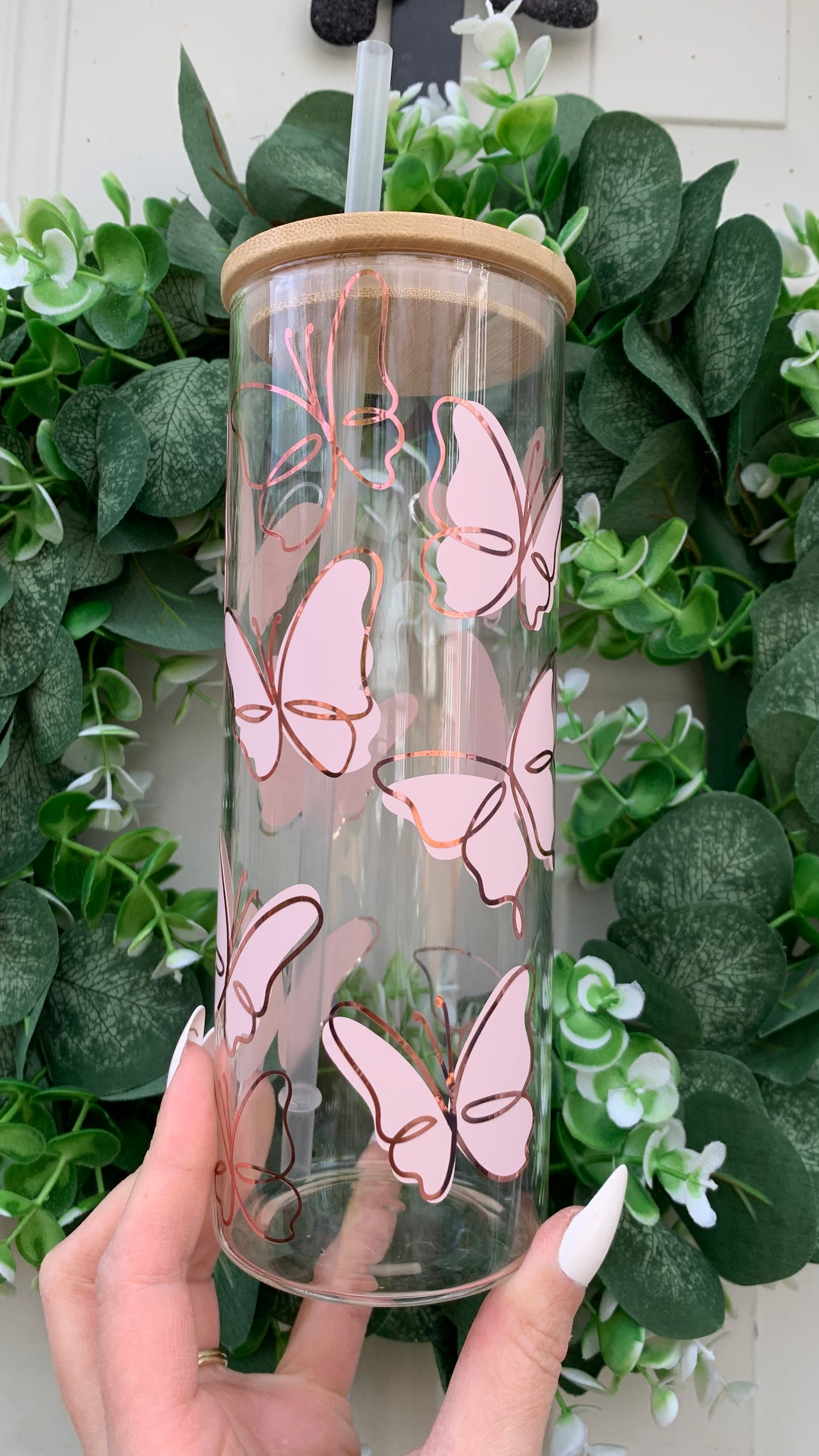 Butterfly 25oz glass